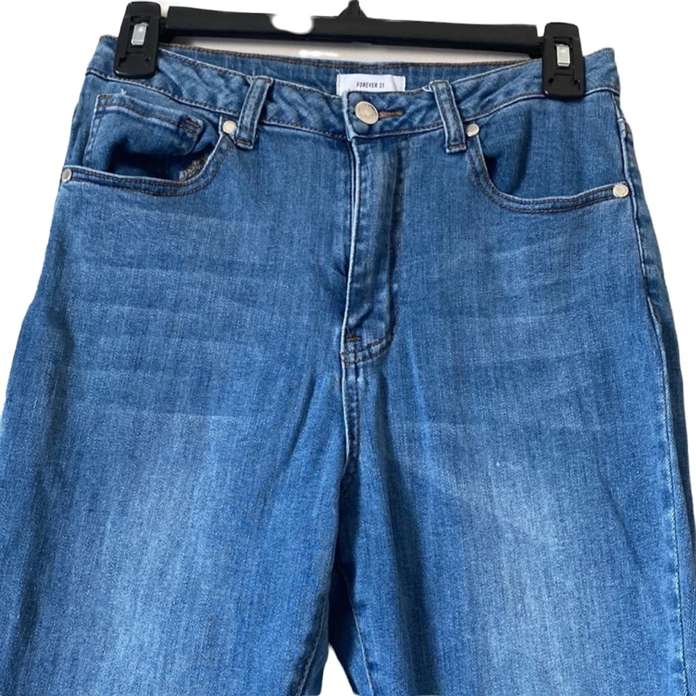 Forever 21 Frayed Bottom Skinny Jeans